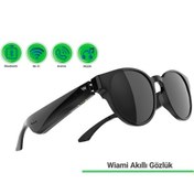 Resim Wiami Akıllı Güneş Gözlüğü - Bluetooth, Sesli Komut Ve Stereo Hoparlör Siyah 