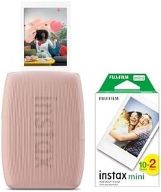 Resim Instax mini Link 3 Pembe Akıllı Telefon Yazıcısı ve 20'li mini Film 