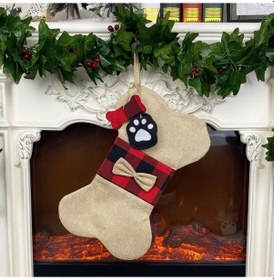 Resim Noel Süslemeleri Noel Çorapları Hediyelik Çantalar Kemikler Evcil Hayvanlar Kolyeler 