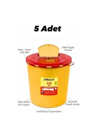 Resim Tıbbi Atık Kovas Sarı, Enfekte Kovası Sarı Renk , Hijyenik Ve Güvenli Kullanım 25 Litre Tüm Adetler Sarı 