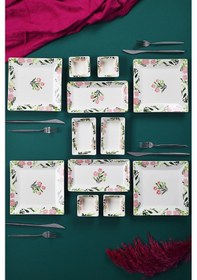 Resim Piatti Naturali 12 Parça 4 Kişilik Bahar Kahvaltı Takımı Handmade Sunum Set Çok Renkli 