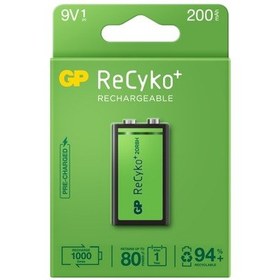 Resim GP 9V 200 mAh Şarjlı Tekli Paket GP20R8HEM-2GB1 