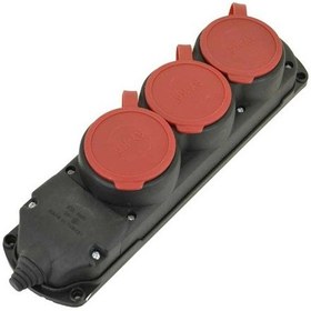 Resim Ayka 3x25 Trifaze Kauçuk 3'lü Grup Priz 