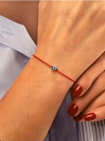 Resim Zarif Cam Nazar Boncuğu Bileklik Çok Renkli 