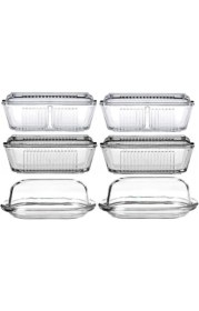 Resim Hepta Collection Basic Frigo 6lı Cam Kahvaltılık Tereyağlık Seti 