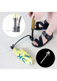 Resim Metal Gövdeli Bisiklet Lastik Teker Şişirme Hava Pompası + 5'li İğne 