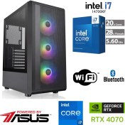 Resim Asus 12 GB Rtx 4070 – Gaming Pc Ddr5 – Intel Core I7 14700KF – 32 GB Ddr5 Ram – 1 Tb M.2 SSD – Sıvı Sogutmalı 