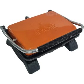 Resim Dökümix Demir Döküm Turuncu 1800 Watt 4-6 Dilim Ev-Sanayi-Büfe Tipi Tost Makinası Ve Izgara 