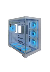 Resim Zoko Emperor Beyaz 7x12cm Argb Fanlı Atx Gaming Akvaryum Kasa 