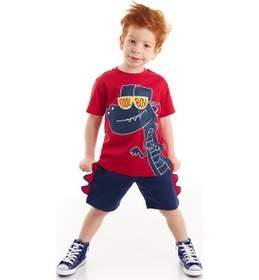 Resim Denokids Cool Dino Erkek Çocuk Şort Takım Çok Renkli 