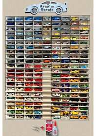 Resim Eğimli Dekoratif Duvar Araba Rafı 198 Araçlık 