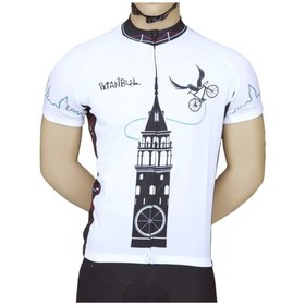 Resim SANTINI BİSİKLET FORMASI İSTANBUL XL SİYAH-BEYAZ 