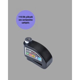 Resim Yüksek Sesli 110DB Çelik Disk Kilidi Su Geçirmez 