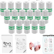 Resim 5-10-20 Rulo Mini Yazıcı Kağıdı, Termal Etiket Kağıdı, Kendinden Yapışkanlı, Mini Termal Yazıcı Kağıdı, Fotoğraflar İçin Mini Fotoğraf Yazıcı Etiketleri, Yapılacaklar Listeleri, Notlar, Siyah Metin Beyaz Üzerinde, 57Mm, Mini Yazıcı ile Uyumlu Mini Yazıcı Kağıdı 