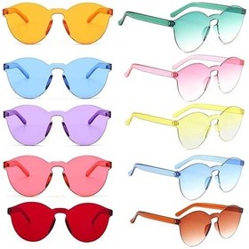 Resim Oval Şekilli Çerçevesiz Parti Gözlüğü 6 Renk 6 Adet 