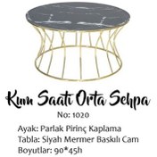 Resim Brc Kumsaat Zigon Model 1020 Siyah Mermer Temper Cam Metal Transm 
