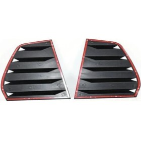 Resim Leader Golf 7 - 7,5 2012 - 2020 Için Uyumlu Kelebek Cam Kaplaması R Parlak Siyah Abs (Piano Black) 