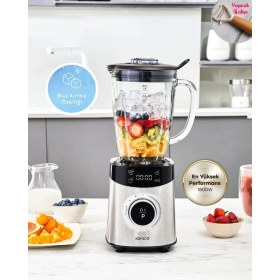 Resim Karaca 1800W Yüksek Güçlü Inox Gövdeli Buz Kırıcı 1,8lt Ultra Geniş Cam Hazne Dijital Ekranlı Smoothie Blender 