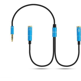 Resim Komponentci Stereo 3.5 mm Gold 4 Boğum Kulaklık Çoklayıcı Y Splitter Kablo 