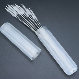 Resim Ekstra uzun pipet temizleme fırçası seti, dayanıklı plastik, şarj gerektirmez, yüksek verimli temizlik - bardaklar, bebek şişeleri, camlar, su matarası ve tüpler için uygundur. Pipet temizleyici, mükemmel Noel hediyesi, tekrar kullanılabilir 