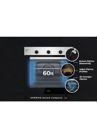 Resim Tommatech TAF6006ISM 60 CM 60 L Ankastre Elektrikli Fırın Antrasit 