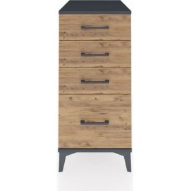 Resim Kronos Komodin 4 Çekmeceli 44X59X96 Antrasit-Çam 