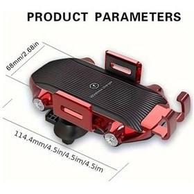 Resim Gateesat Kırmızı 15w Hızlı Şarj Otomatik Algılama Araç Telefon Tutucu Kablosuz Şarj Cihazı İphone 17 16 15 14 13 12 Pro Max 