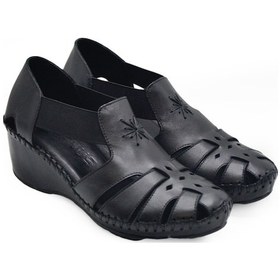 Resim Kadın Comfort Deri Sandalet Siyah 18793056 Yetişkin 