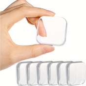 Resim 6'lı Set Kendinden Yapışkanlı Kapı Durdurucu Duvar Koruyucuları - Yumuşak, Şeffaf Kauçuk Tampon Koruyucular Ev & Ofis İçin, Şok Emici 