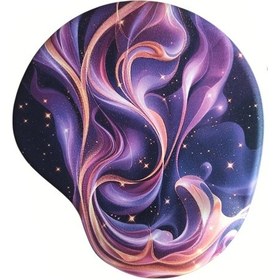 Resim Oval Gece Desenli Bilek Destekli Kaymaz Taban Bilgisayar Notebook Mouse Pad -mausa Pad 