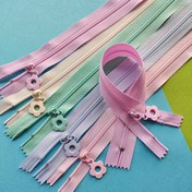 Resim 5 Adet Pastel Naylon Çiçek Fermuarlar, 25cm Kendinden Kilitli Renkli Fermuar Çekiciler Dekoratif Çiçekli Tasarım ile DIY Dikiş, Cüzdanlar & Bebekler için - Karışık Renkler (Pembe, Mavi, Yeşil, Sarı, Mor), El Sanatları Malzemeleri 