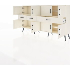 Resim Arges Konsol 5 Raflı 3 Çekmeceli 8 Kapaklı 176x30x99 Aytaşı-aytaşı Aytası - Aytası 