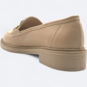 Resim Mirth Vizon Kadın Loafer Toka Detaylı Mat Suni Deri Makosen Günlük Ayakkabı Vizon 