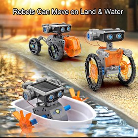 Resim 15'i 1 Arada Güneş Enerjili Robot, 8+ Yaş Çocuklar İçin Eğitici STEM Oyuncak 