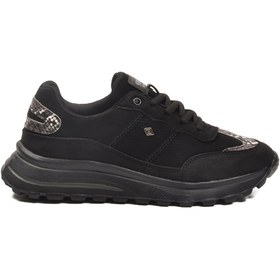 Resim AYAKMOD Siyah Bağcıklı Hafif Esnek Kadın Spor Ayakkabı Roni G 