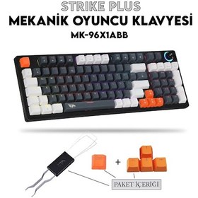 Resim Gameagle Strike Plus MK-96X1ABB Mekanik Işıklı Blue Switch Gamer Oyuncu Klavye 