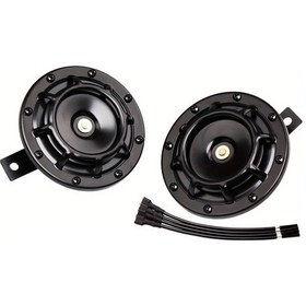 Resim Lumaworld Black Allrey Araba Kornası 12v Yüksek Sesli Metal İkiz Kornası Seti 