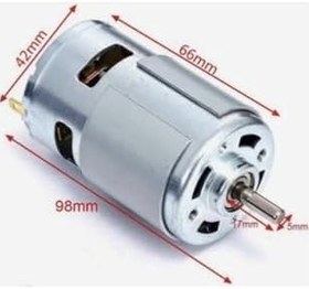 Resim RS 775 DC Motor Rulmanlı 12-36 Volt 12000 RPM Şarjlı Matkap - CNC 