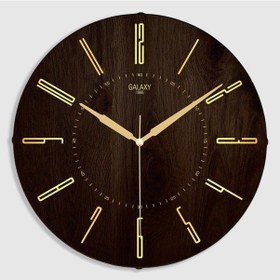 Resim Galaxy Exclucive Compass Serisi Bombeli Varak Kilişeli Kadranlı Ev Ve Ofis Duvar Saati 35 Cm Kahverengi 