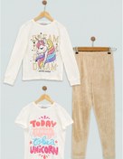 Resim for you kids 3lü Unicorn Baskılı Taş Pijama Takım 