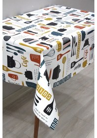 Resim Astarlı Silinebilir Pvc Muşamba Masa Örtüsü 8276-1-beyaz 