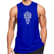 Resim Black İstanbul Never Give Up Baskılı Fitness Atleti 