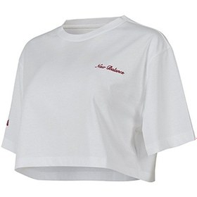 Resim New Balance Lifestyle Kadın T-shirt Wnt1609-wt Beyaz 