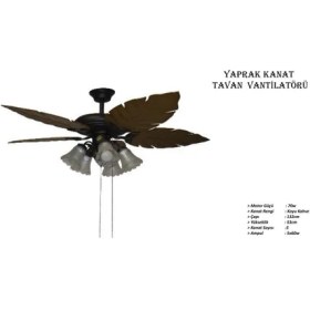 Resim Asnorm Tavan AVİZE Yaprak Kanat Vantilatör 