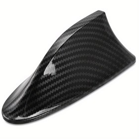 Resim Karbon Fiber Görünümlü Köpekbalığı Yüzgeci Anteni - Arabalar için Geliştirilmiş AM/FM Radyo Sinyali 