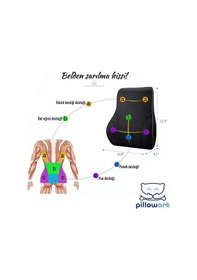 Resim Hafızalı Köpük Sırt Yastığı -ofis Ve Araba Koltuğu İçin Ergonomik Arka Elastik Yastık 
