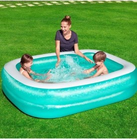 Resim Bestway 54005 2 Boğumlu Şişme Aile Havuzu 200 x 146 x 48 Cm 