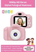 Resim Cordial Pembe Yeni Nesil Kiz Cocuk Dijital Mini Fotograf Makinesi 1080p Hd Kamera 2 Inç Ekran Selfie Video Sd Kart Usb Sarjli Tasinabilir 