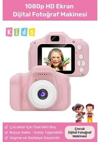 Resim Cordial Pembe Yeni Nesil Kiz Cocuk Dijital Mini Fotograf Makinesi 1080p Hd Kamera 2 Inç Ekran Selfie Video Sd Kart Usb Sarjli Tasinabilir 