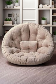 Resim MOBETTO Pratik Açılabilir Tekli Koltuk, Dinlenme Aktivite Koltuğu, Yatak Olabilir Minderli Kanepe, Berjer 